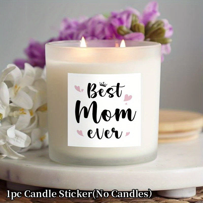 Autocollant décoratif pour bougie « Best Mom Ever » cadeau fête des mères femme - Image 3