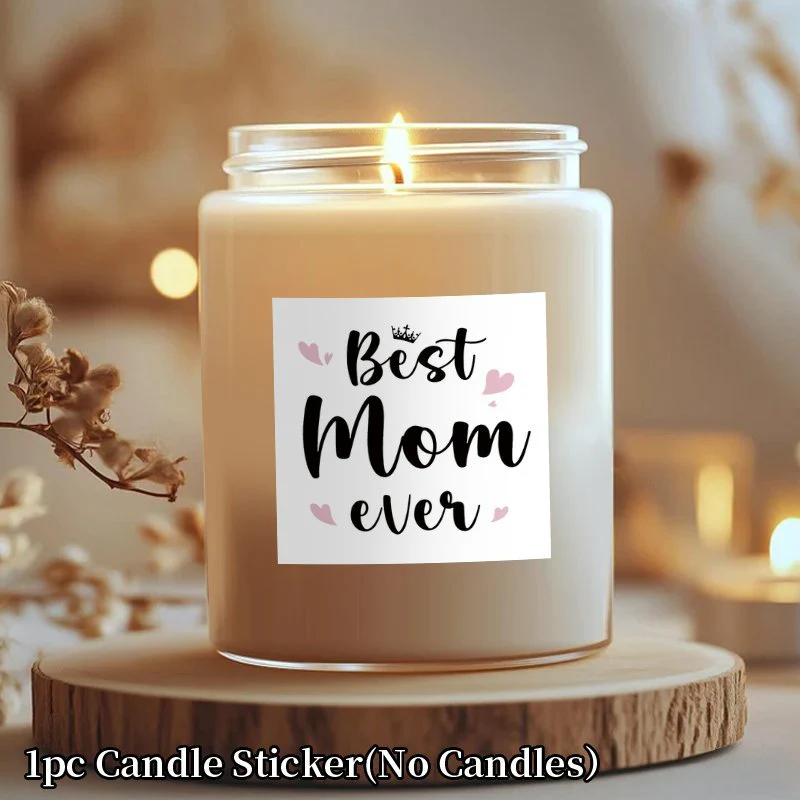 Autocollant décoratif pour bougie « Best Mom Ever » cadeau fête des mères femme - Image 4