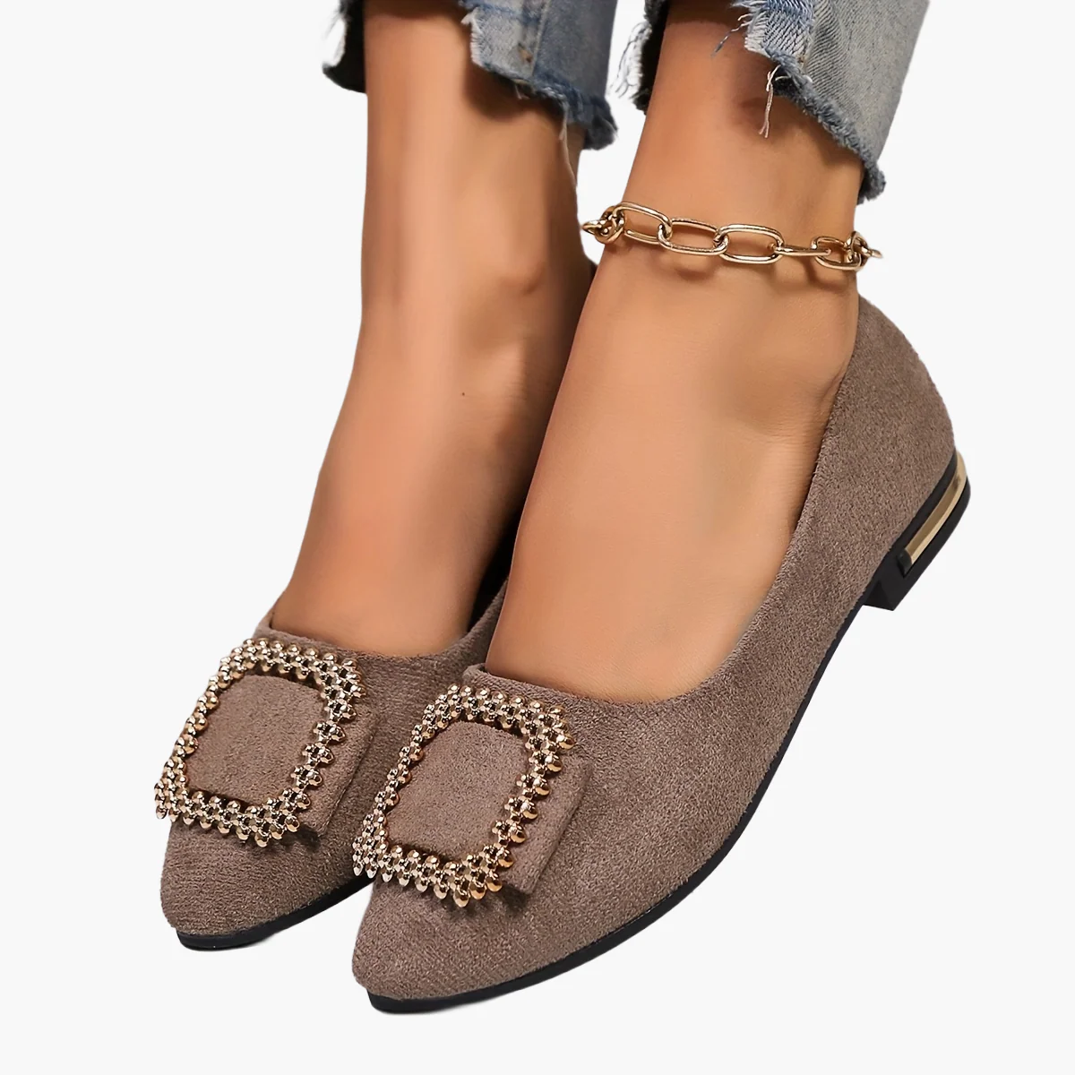 Ballerines élégantes à bout pointu pour femme avec boucle ornementale – Style chic et raffiné pour toutes occasions - Image 11