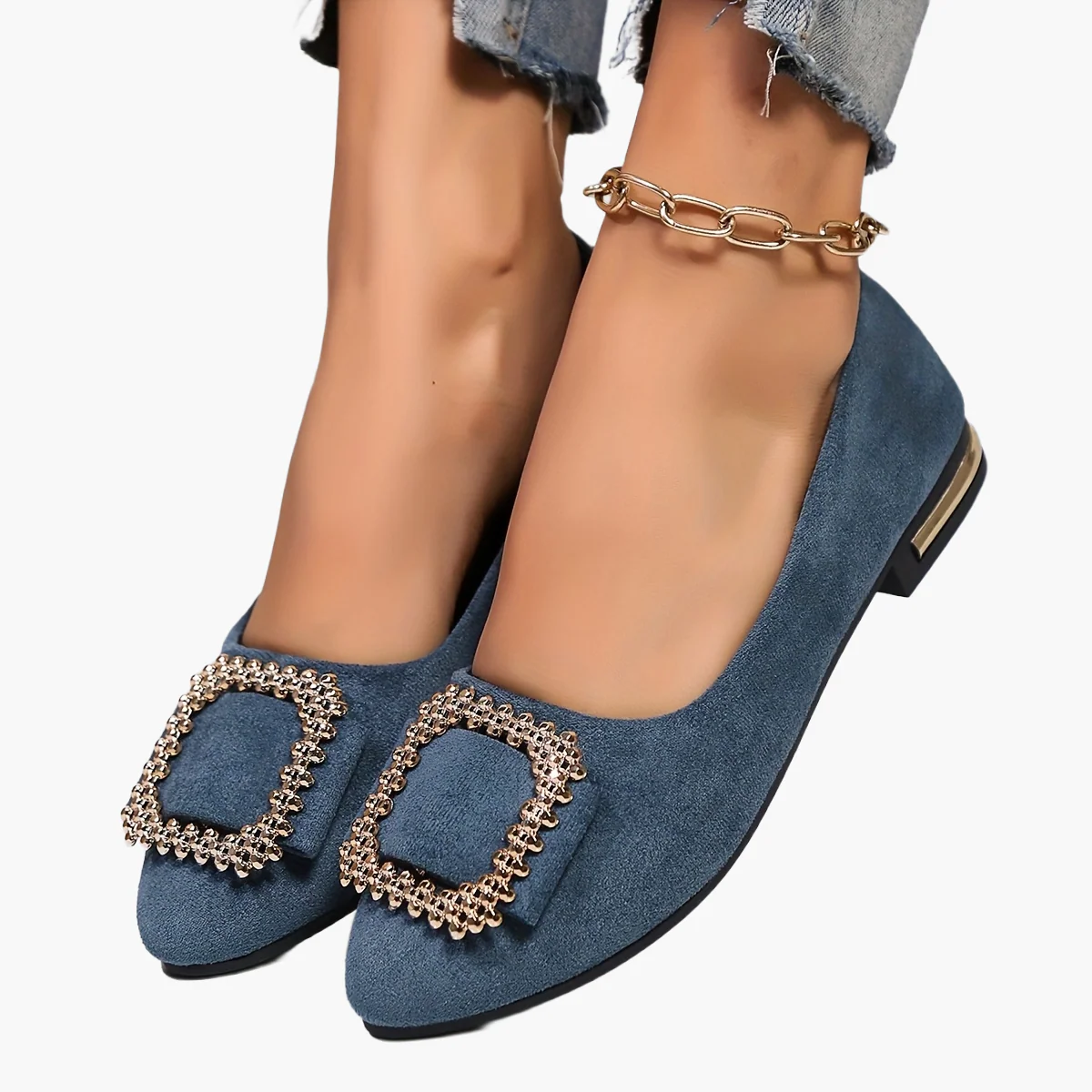 Ballerines élégantes à bout pointu pour femme avec boucle ornementale – Style chic et raffiné pour toutes occasions - Image 12