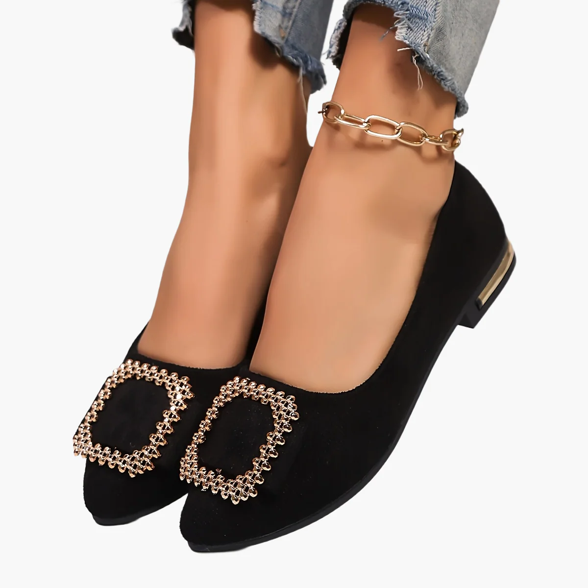 Ballerines élégantes à bout pointu pour femme avec boucle ornementale – Style chic et raffiné pour toutes occasions - Image 13