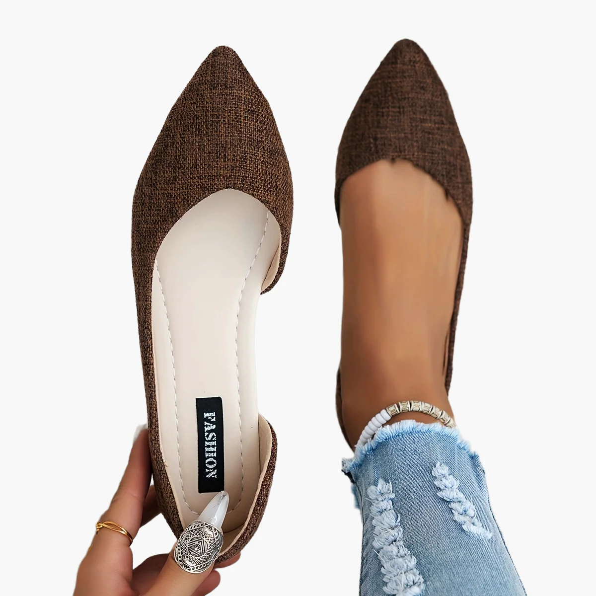 Ballerines élégantes femme bout pointu style chic quotidien - Image 10