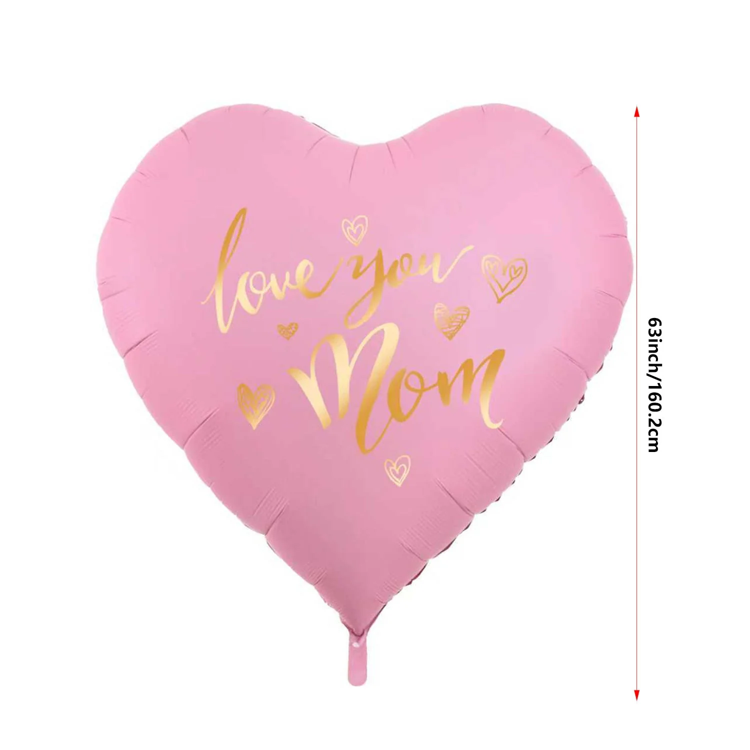 Ballon géant en forme de cœur avec message 'Love You Mom' – Décoration élégante pour la fête des mères, femme - Image 6