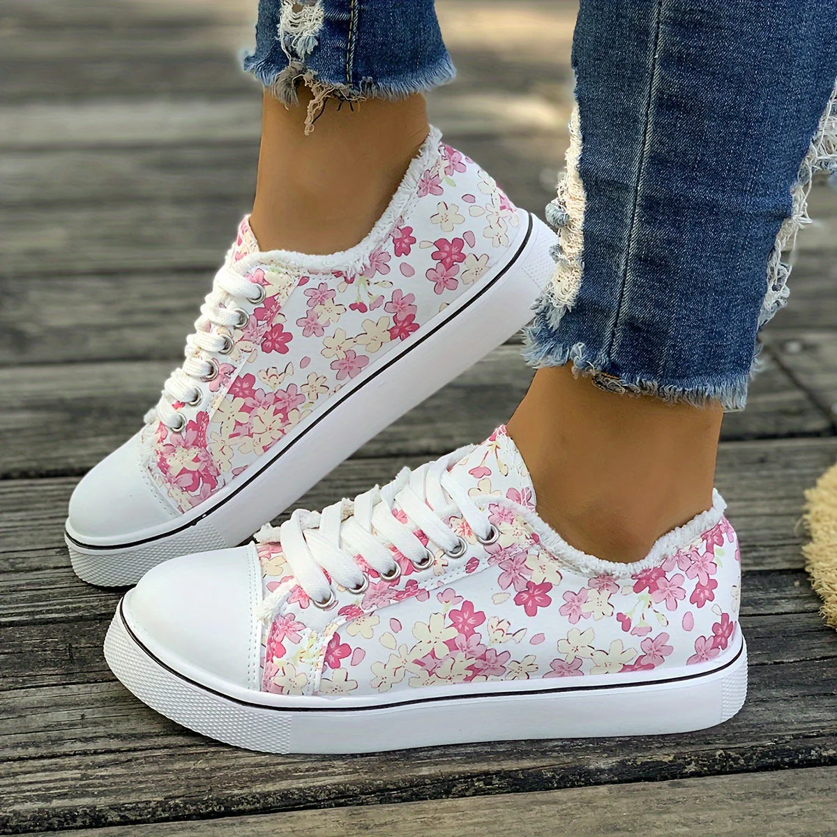 Baskets décontractées femme style floral tendance pour usage quotidien - Image 10