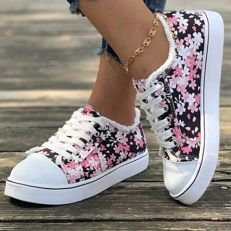 Baskets décontractées femme style floral tendance pour usage quotidien - Image 11