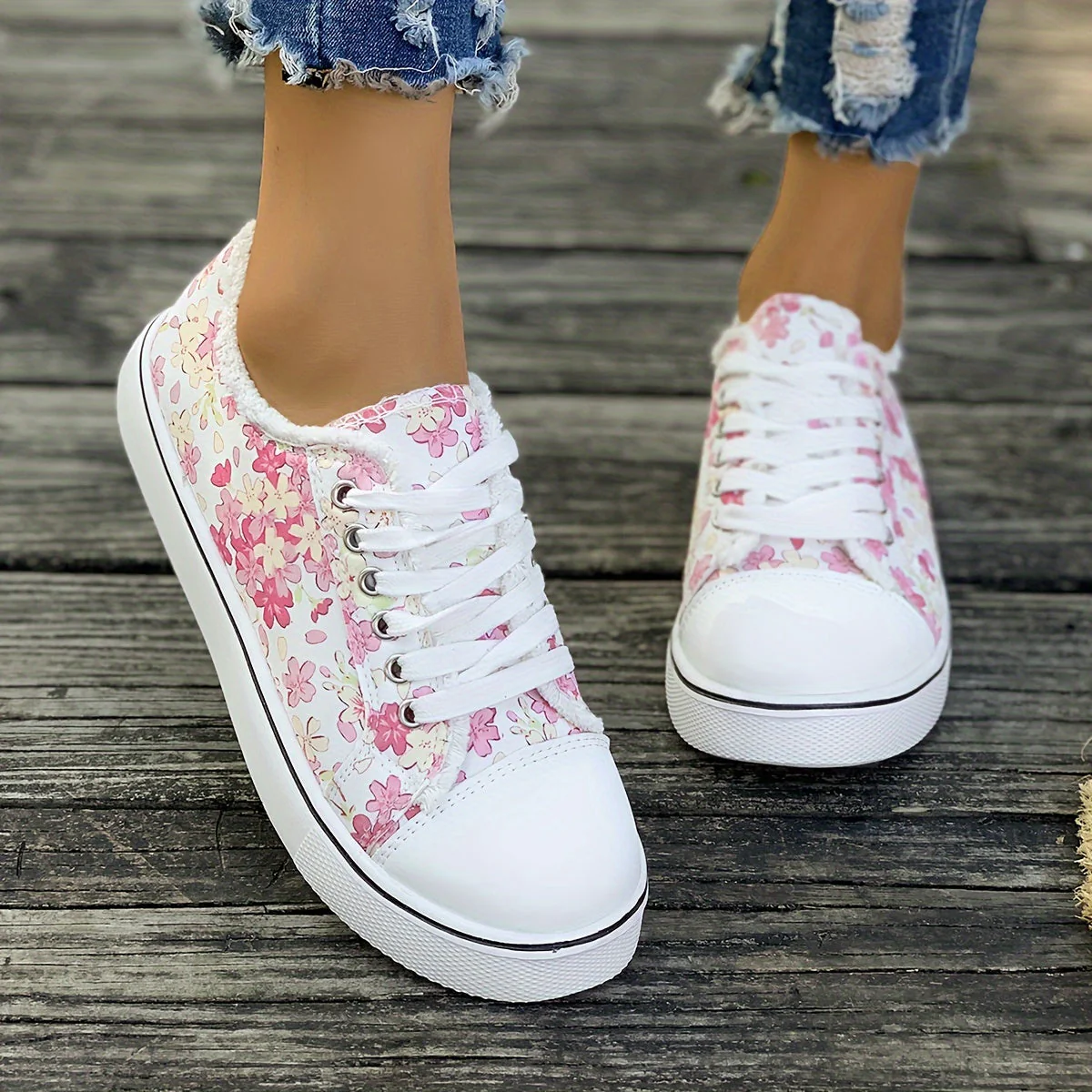 Baskets décontractées femme style floral tendance pour usage quotidien - Image 13