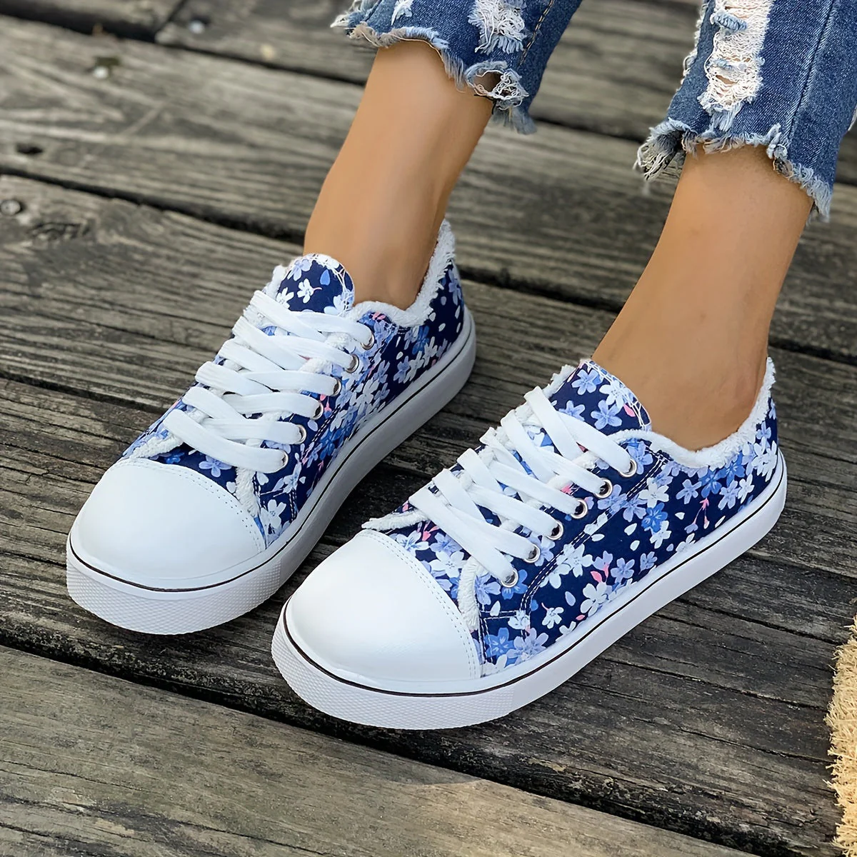 Baskets décontractées femme style floral tendance pour usage quotidien - Image 14