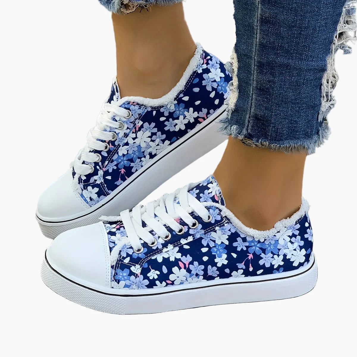 Baskets décontractées femme style floral tendance pour usage quotidien - Image 4