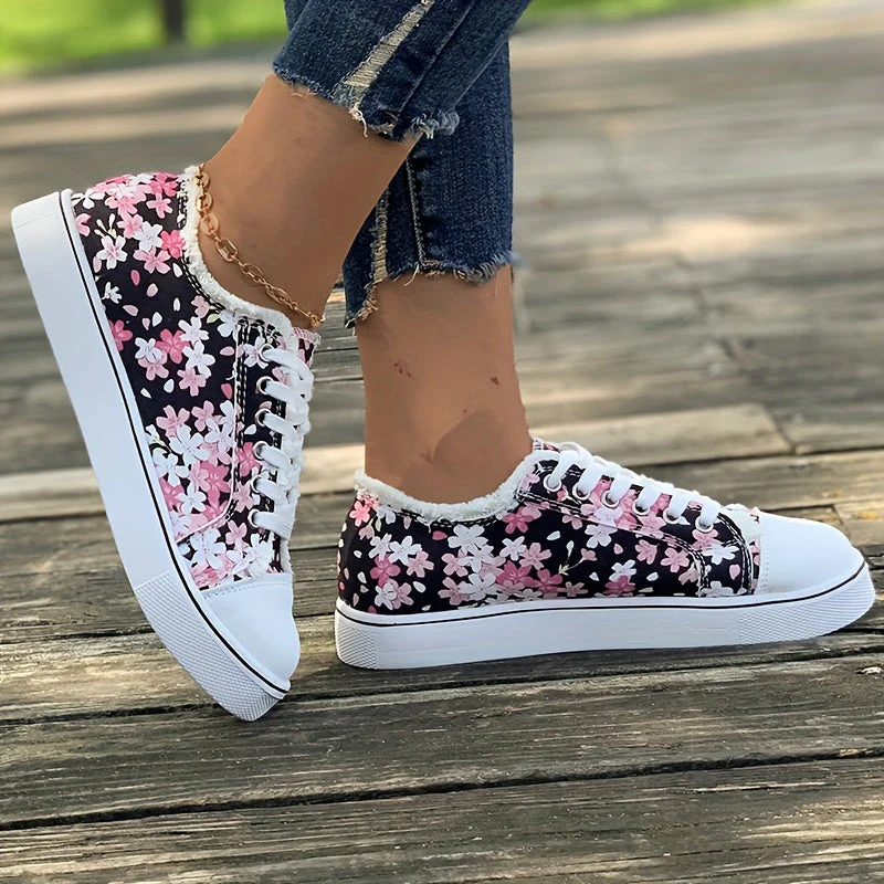 Baskets décontractées femme style floral tendance pour usage quotidien - Image 6