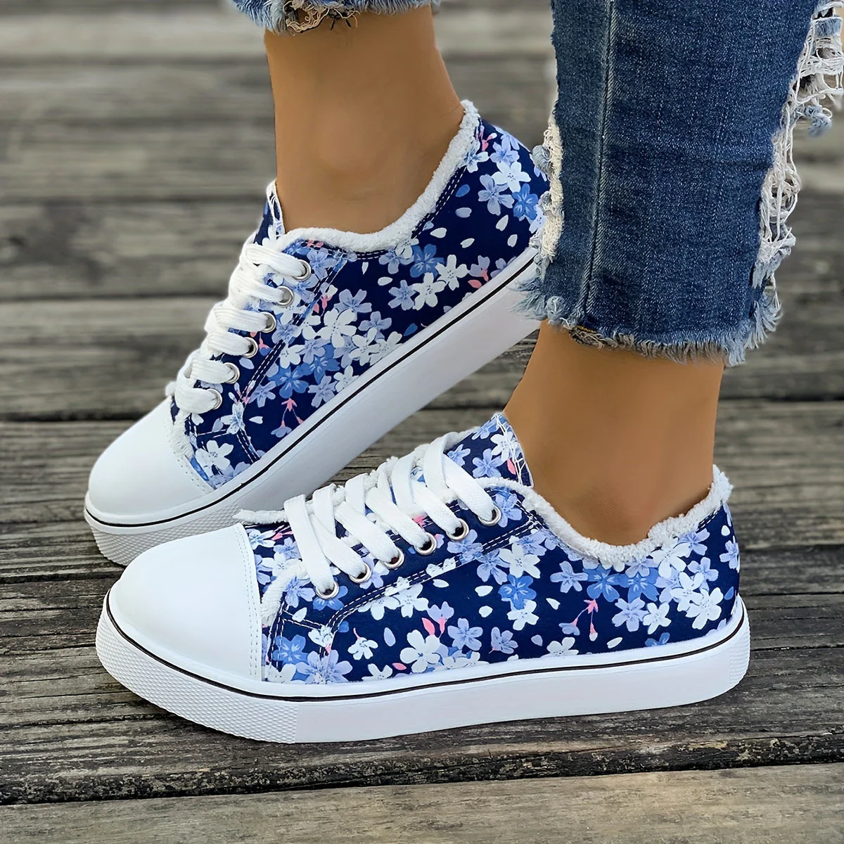 Baskets décontractées femme style floral tendance pour usage quotidien - Image 8