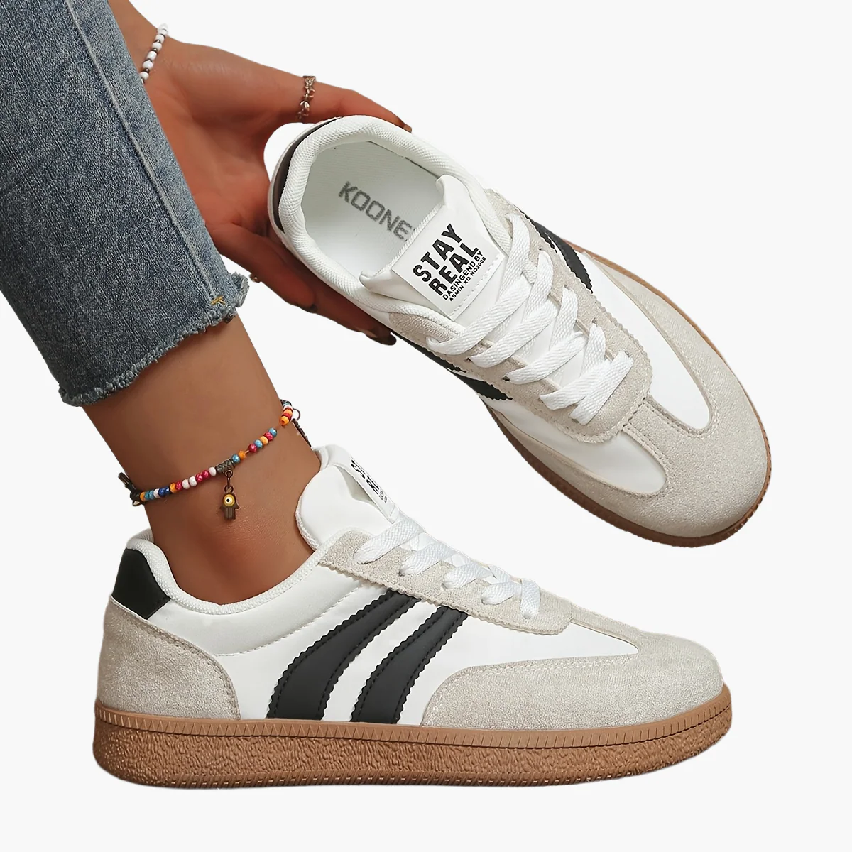 Baskets décontractées pour femme style rétro – Sneakers urbaines tendance - Image 12