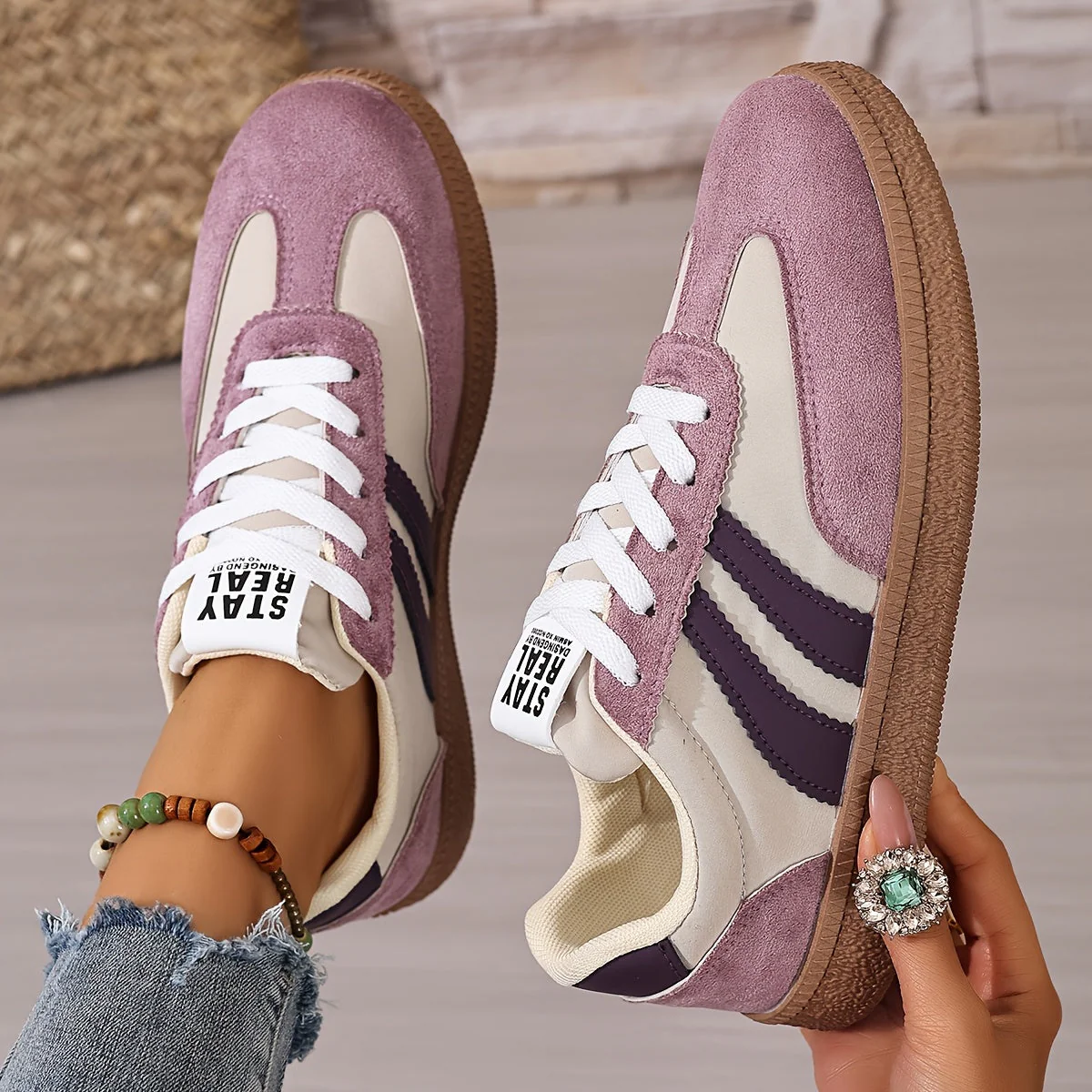 Baskets décontractées pour femme style rétro – Sneakers urbaines tendance - Image 8