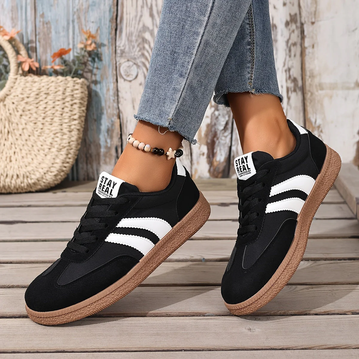 Baskets décontractées pour femme style rétro – Sneakers urbaines tendance - Image 9