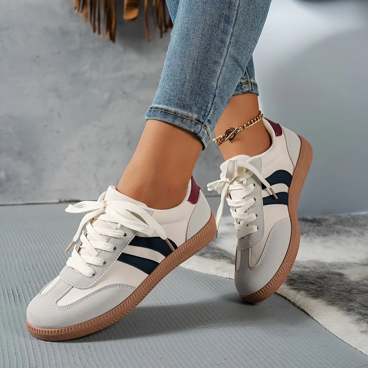 Baskets décontractées pour femme style rétro urbain – Sneakers mode tous les jours - Image 2