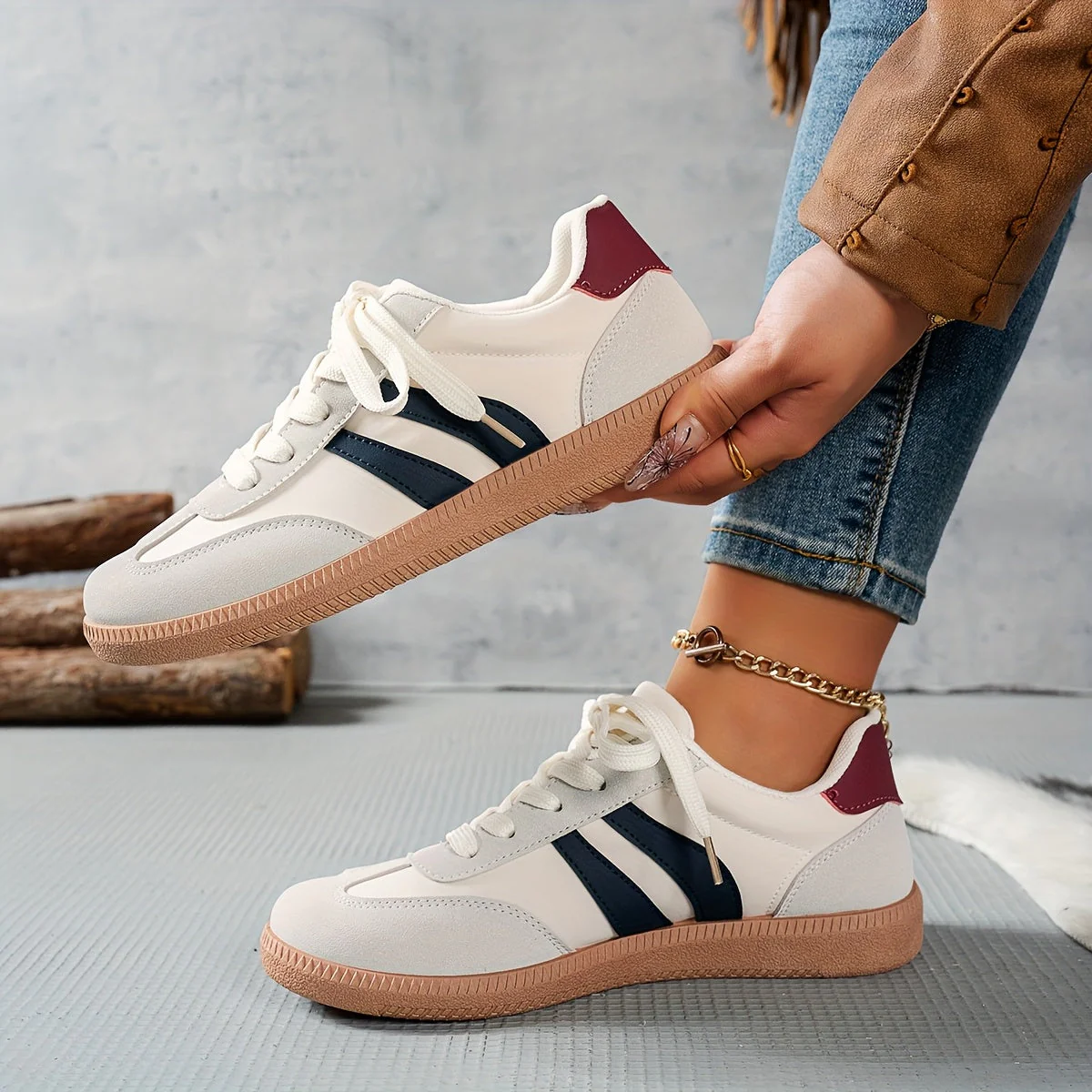 Baskets décontractées pour femme style rétro urbain – Sneakers mode tous les jours - Image 4