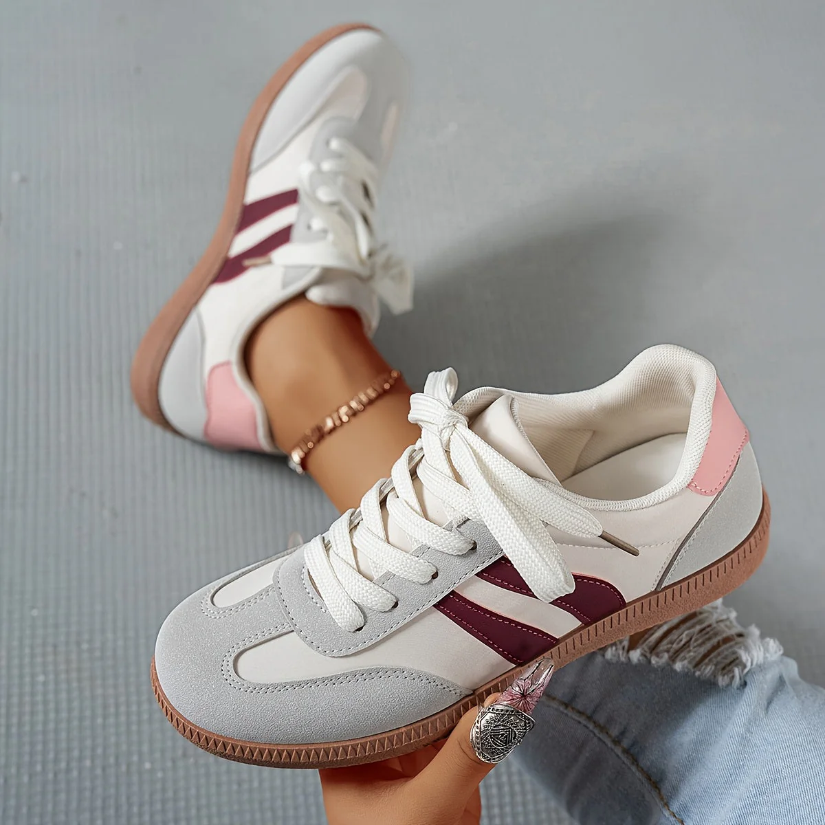 Baskets décontractées pour femme style rétro urbain – Sneakers mode tous les jours - Image 7