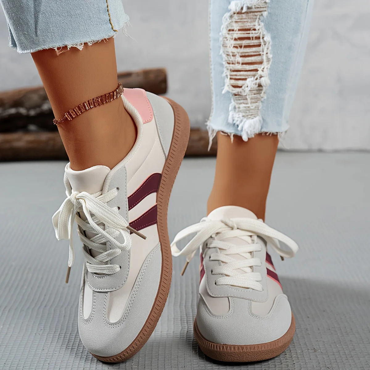 Baskets décontractées pour femme style rétro urbain – Sneakers mode tous les jours - Image 8