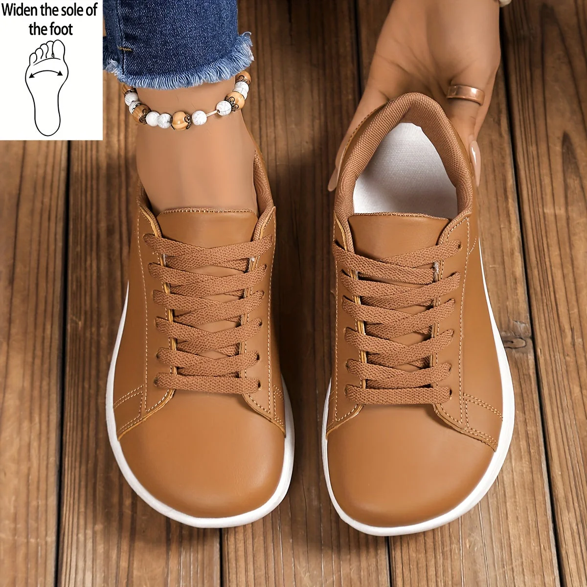 Baskets décontractées pour femme style urbain à lacets – Chaussures polyvalentes confortables pour tous les jours - Image 10