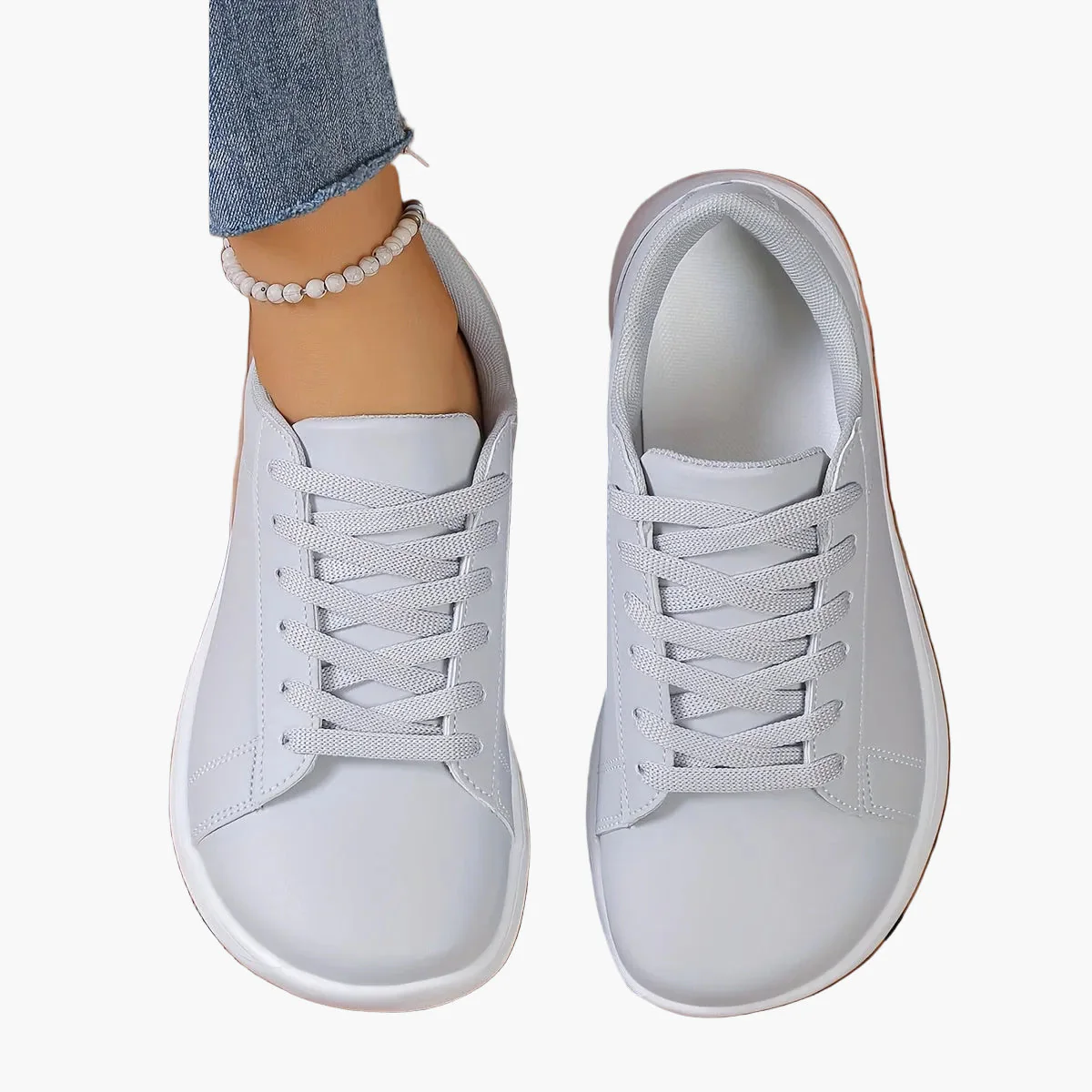 Baskets décontractées pour femme style urbain à lacets – Chaussures polyvalentes confortables pour tous les jours - Image 12