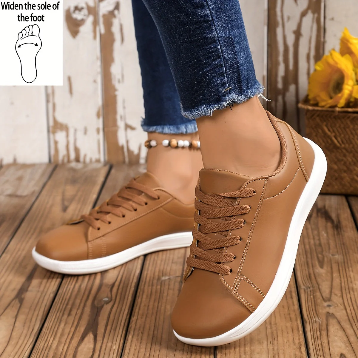 Baskets décontractées pour femme style urbain à lacets – Chaussures polyvalentes confortables pour tous les jours - Image 13