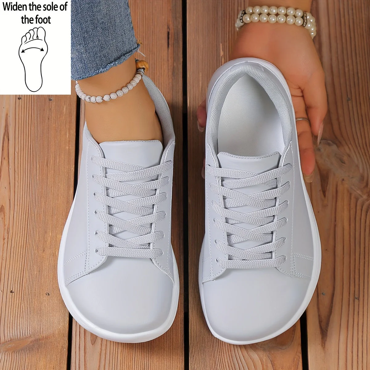 Baskets décontractées pour femme style urbain à lacets – Chaussures polyvalentes confortables pour tous les jours - Image 14