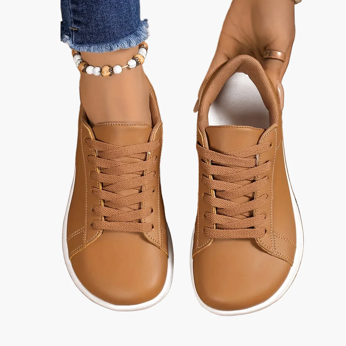 Baskets décontractées pour femme style urbain à lacets – Chaussures polyvalentes confortables pour tous les jours - Image 2