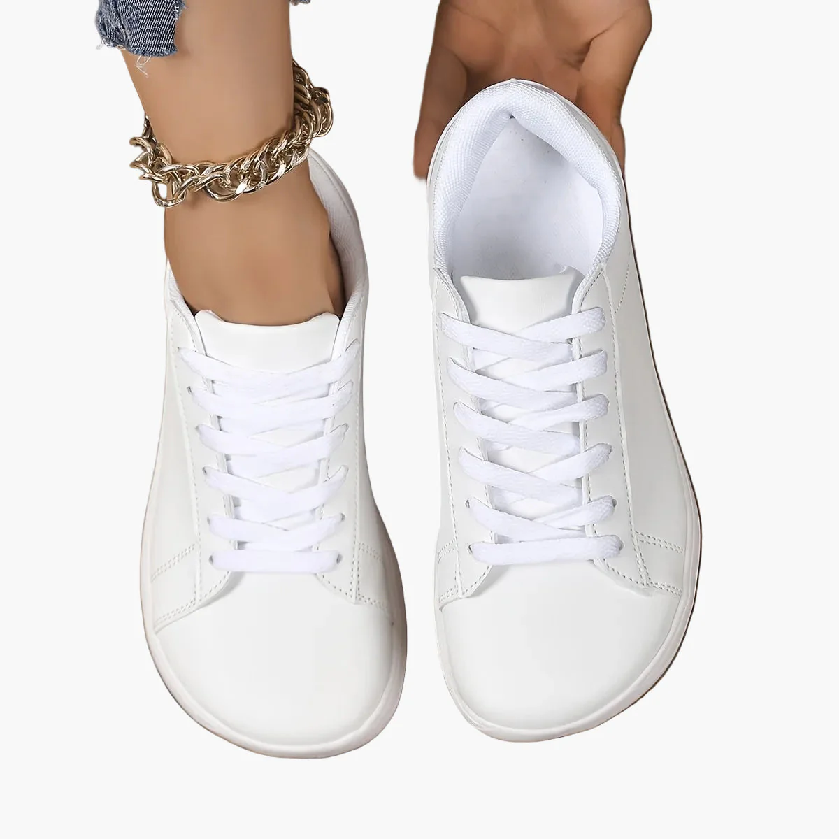 Baskets décontractées pour femme style urbain à lacets – Chaussures polyvalentes confortables pour tous les jours - Image 4