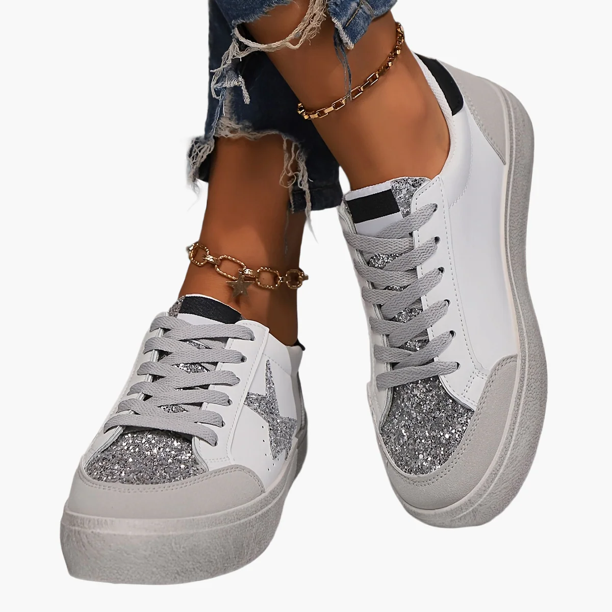 Baskets Femme Style Urbain Casual à Lacets pour Tous les Jours - Image 11