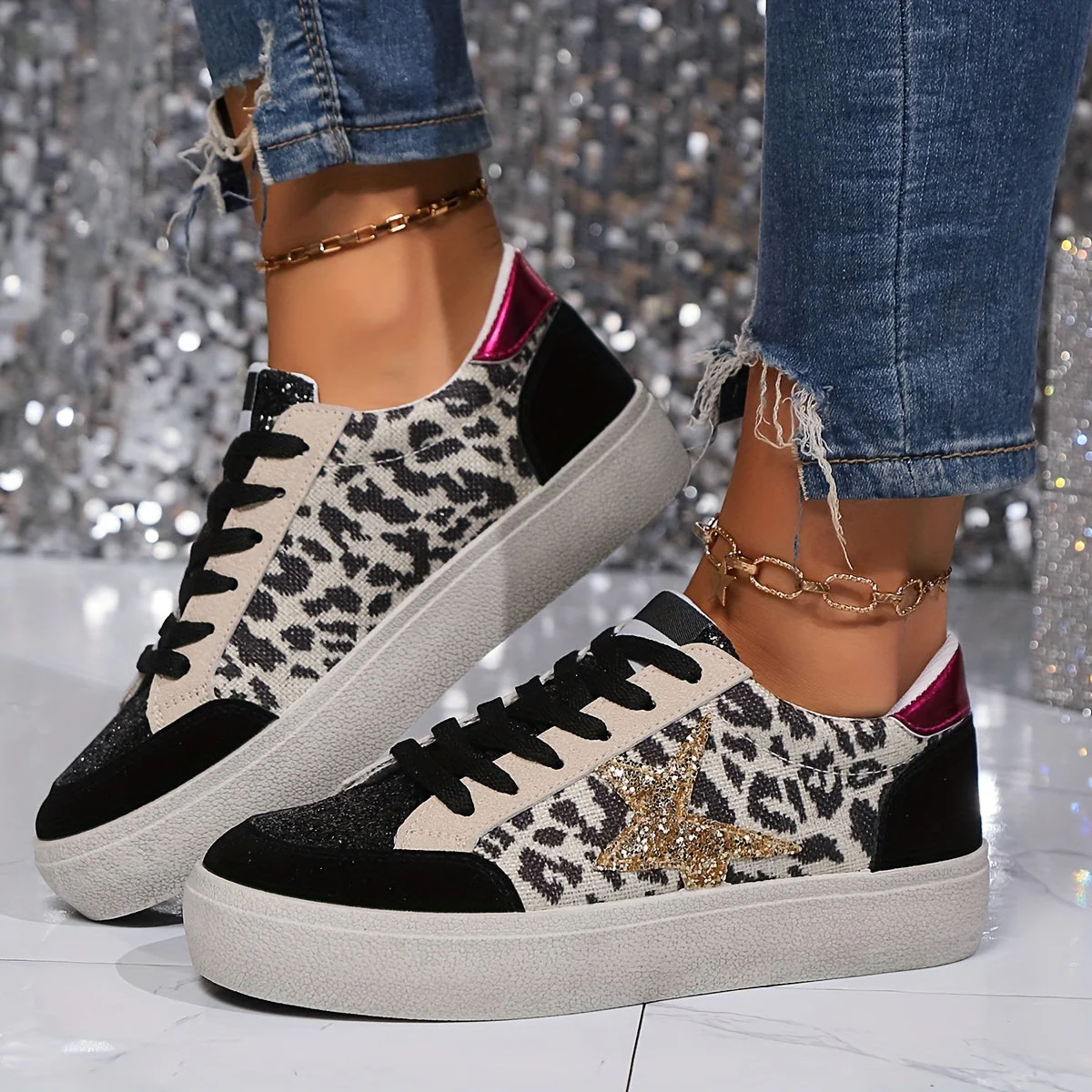 Baskets Femme Style Urbain Casual à Lacets pour Tous les Jours - Image 4