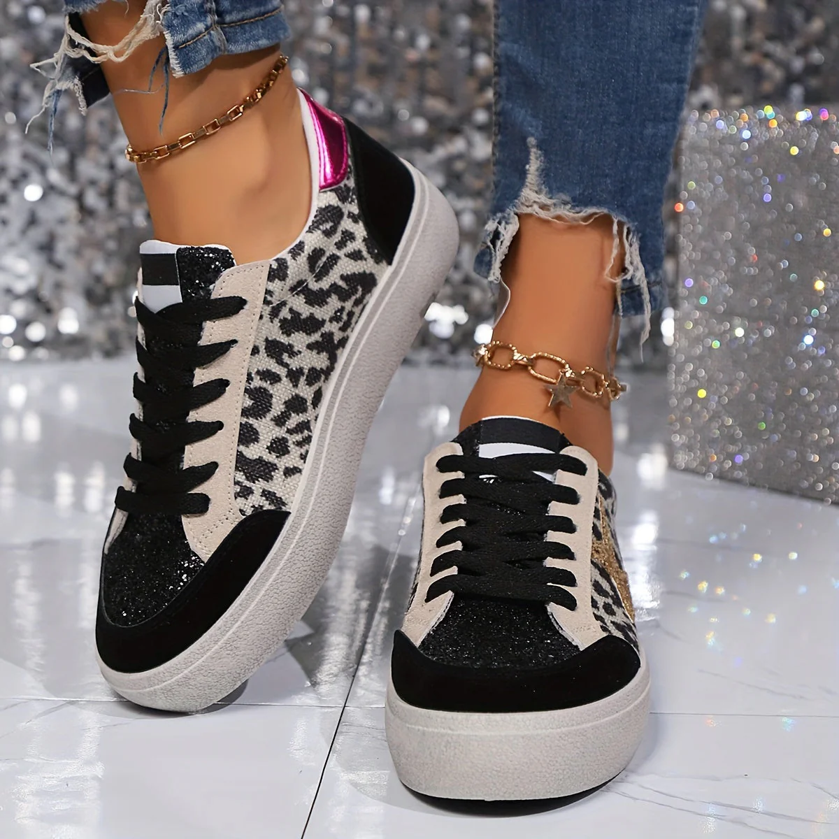 Baskets Femme Style Urbain Casual à Lacets pour Tous les Jours - Image 5