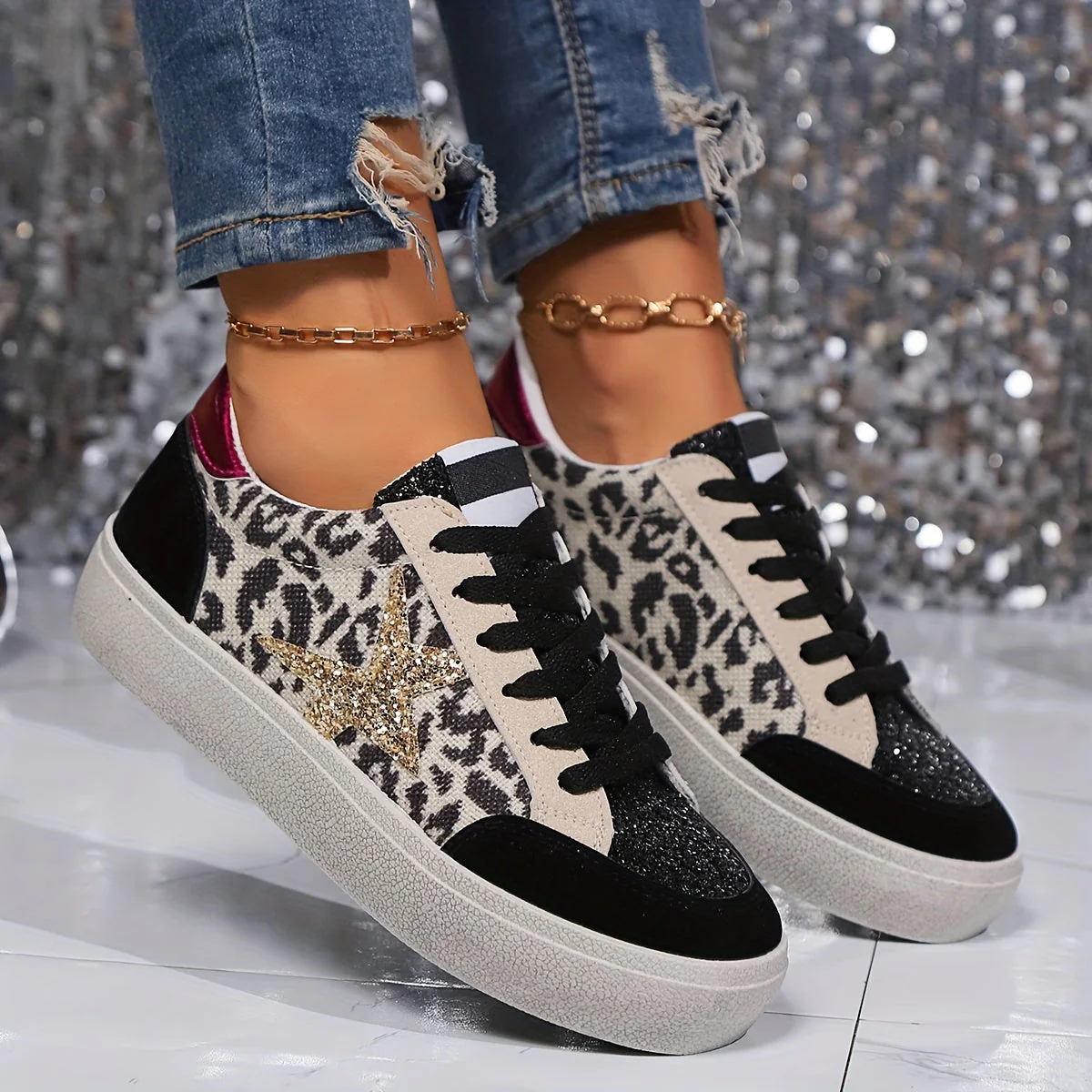 Baskets Femme Style Urbain Casual à Lacets pour Tous les Jours - Image 6