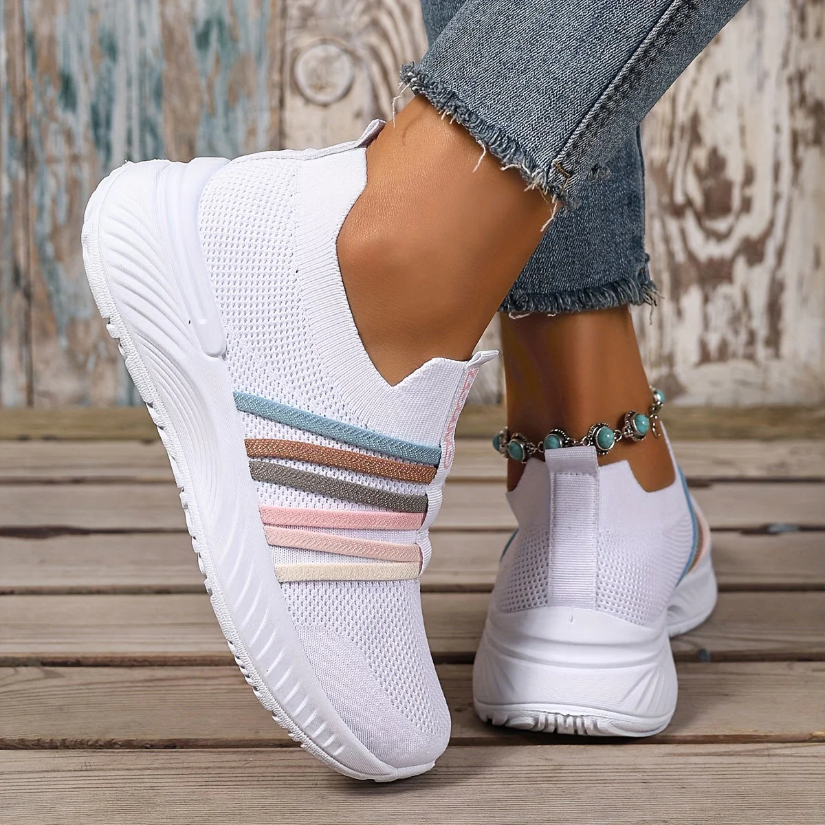 Baskets Slip-On Décontractées pour Femme Style Sport Urbain - Image 24