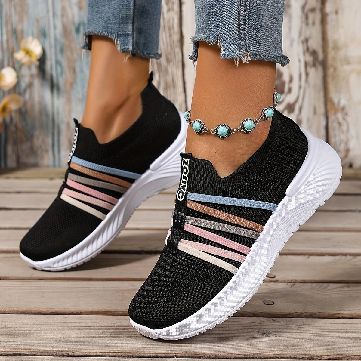 Baskets Slip-On Décontractées pour Femme Style Sport Urbain - Image 25