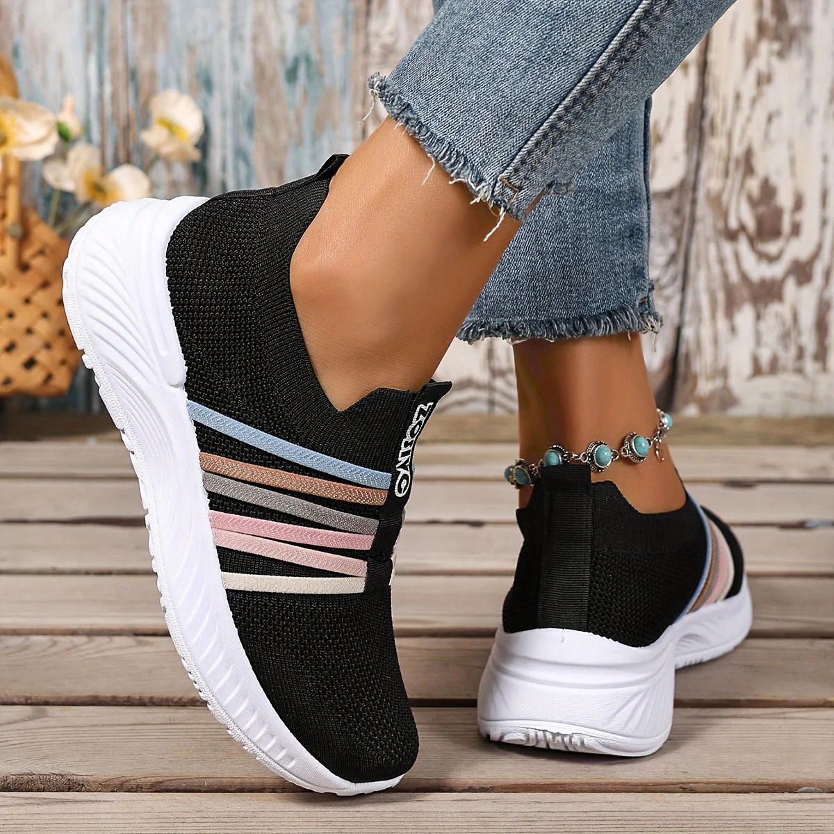 Baskets Slip-On Décontractées pour Femme Style Sport Urbain - Image 29