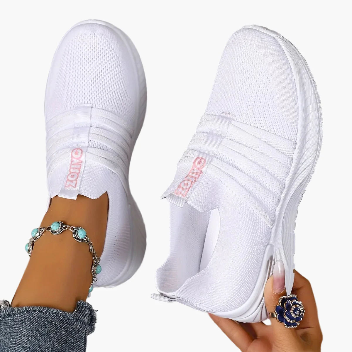 Baskets Slip-On Décontractées pour Femme Style Sport Urbain - Image 33