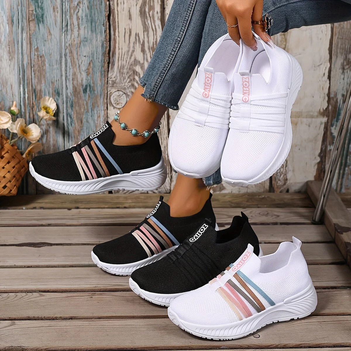 Baskets Slip-On Décontractées pour Femme Style Sport Urbain - Image 7