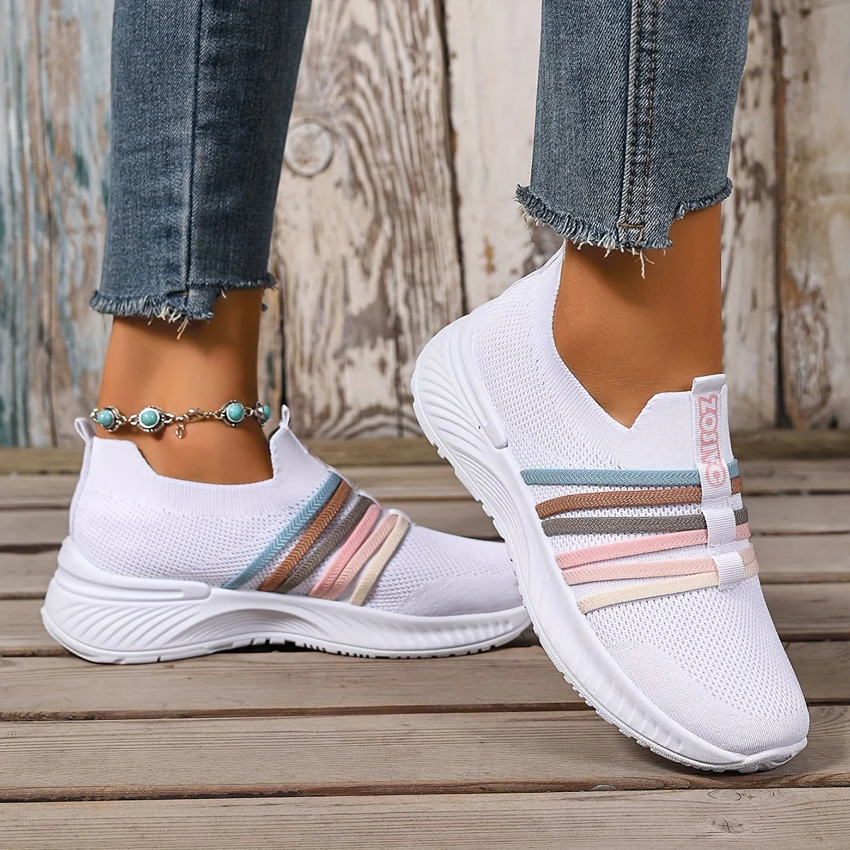 Baskets Slip-On Décontractées pour Femme Style Sport Urbain - Image 8