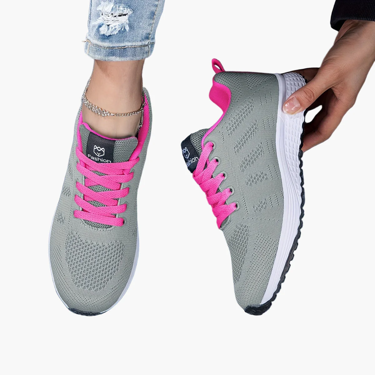 Baskets de sport femme confort pour marche et fitness style décontracté - Image 7
