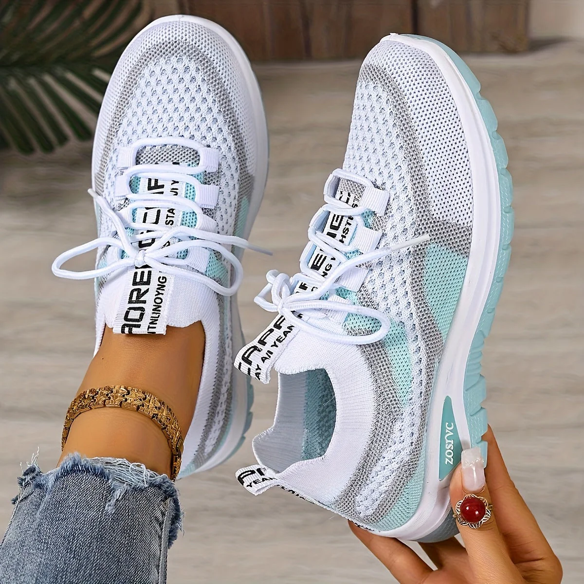 Baskets de sport femme style décontracté pour marche et loisirs - Image 3