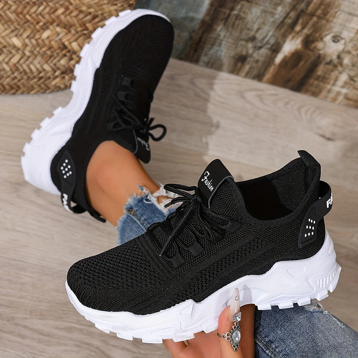 Baskets de sport femme ultra-légères style running pour loisirs et marche - Image 3