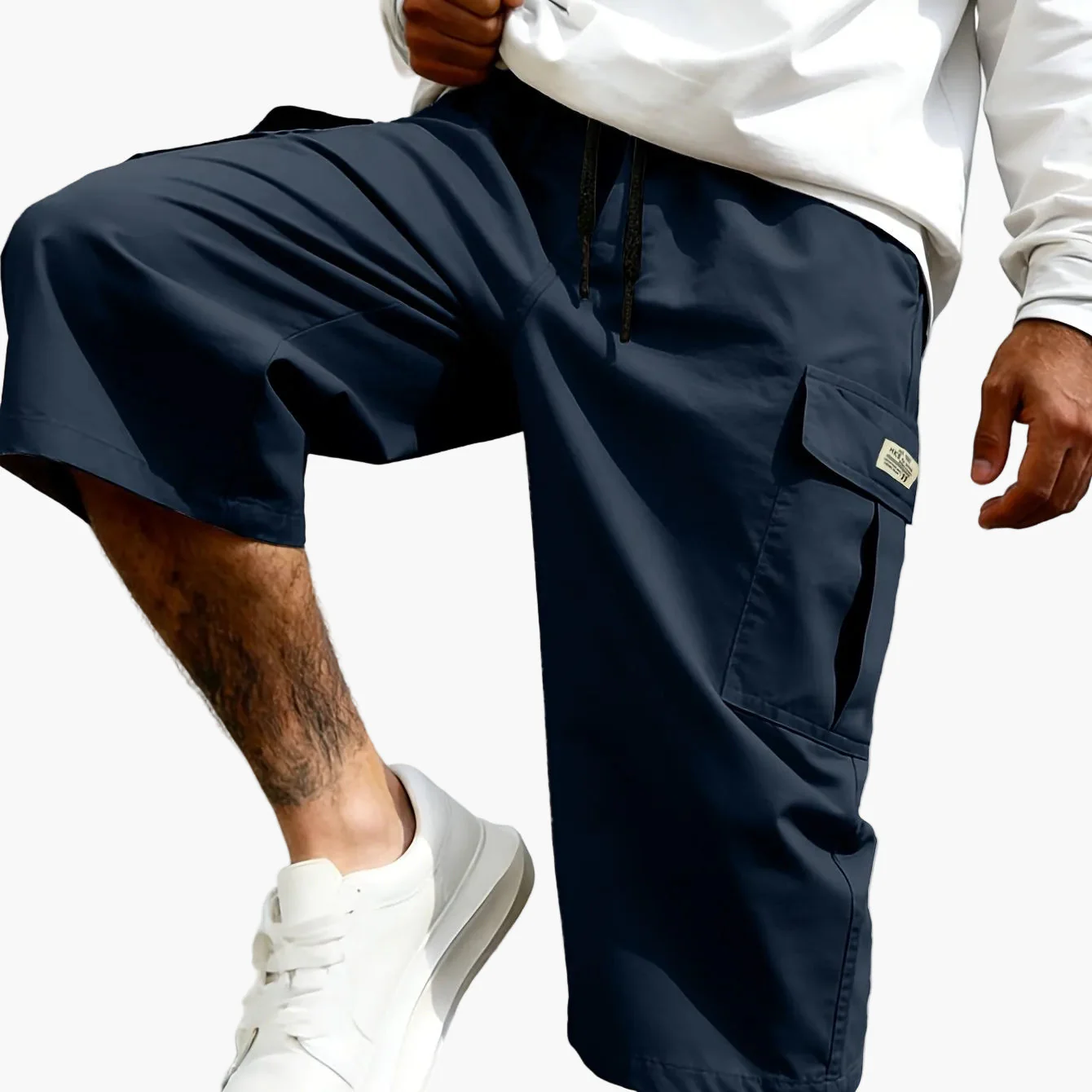 Bermuda cargo décontractée pour homme, style urbain polyvalent - Image 12