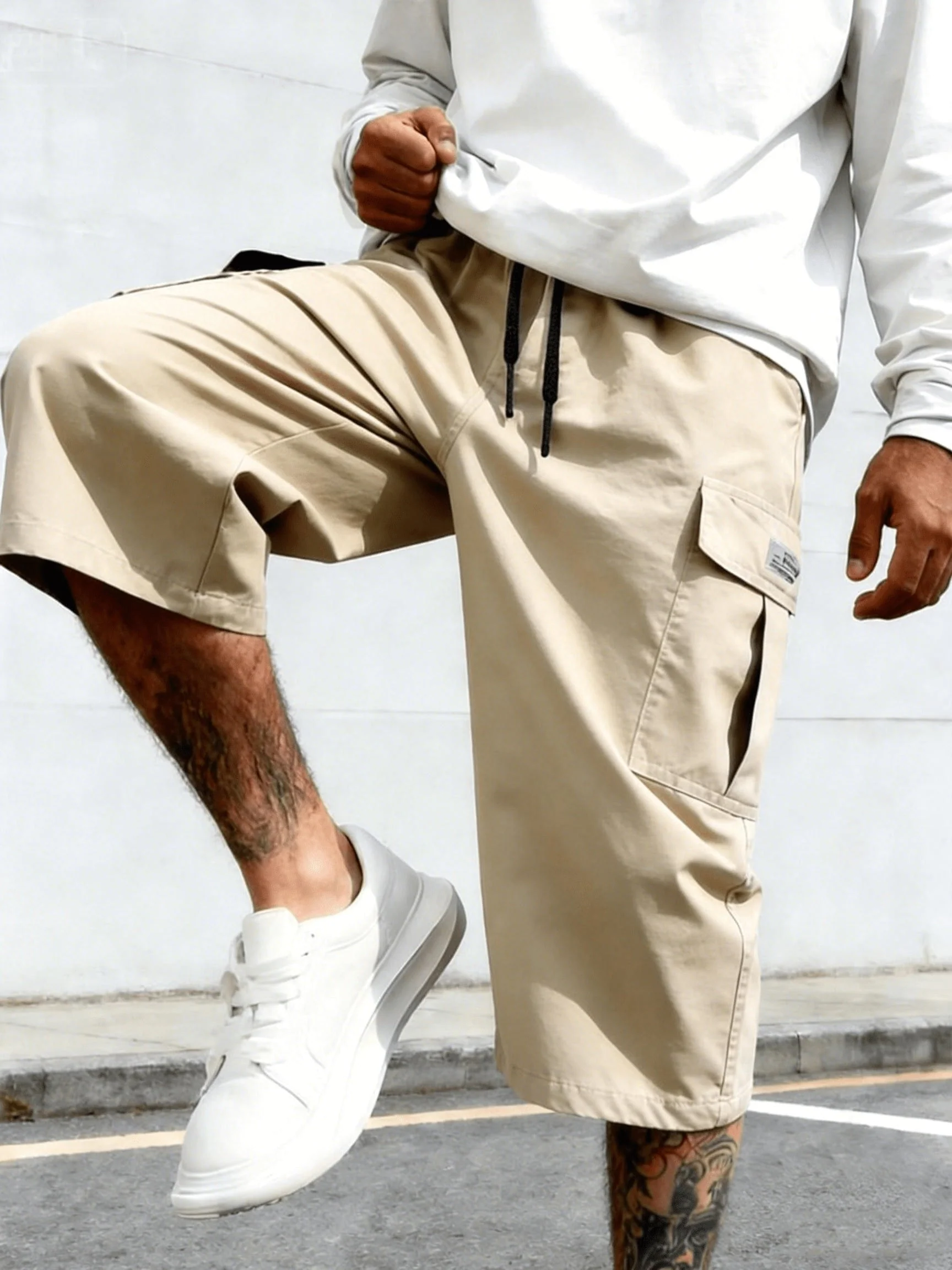 Bermuda cargo décontractée pour homme, style urbain polyvalent - Image 4