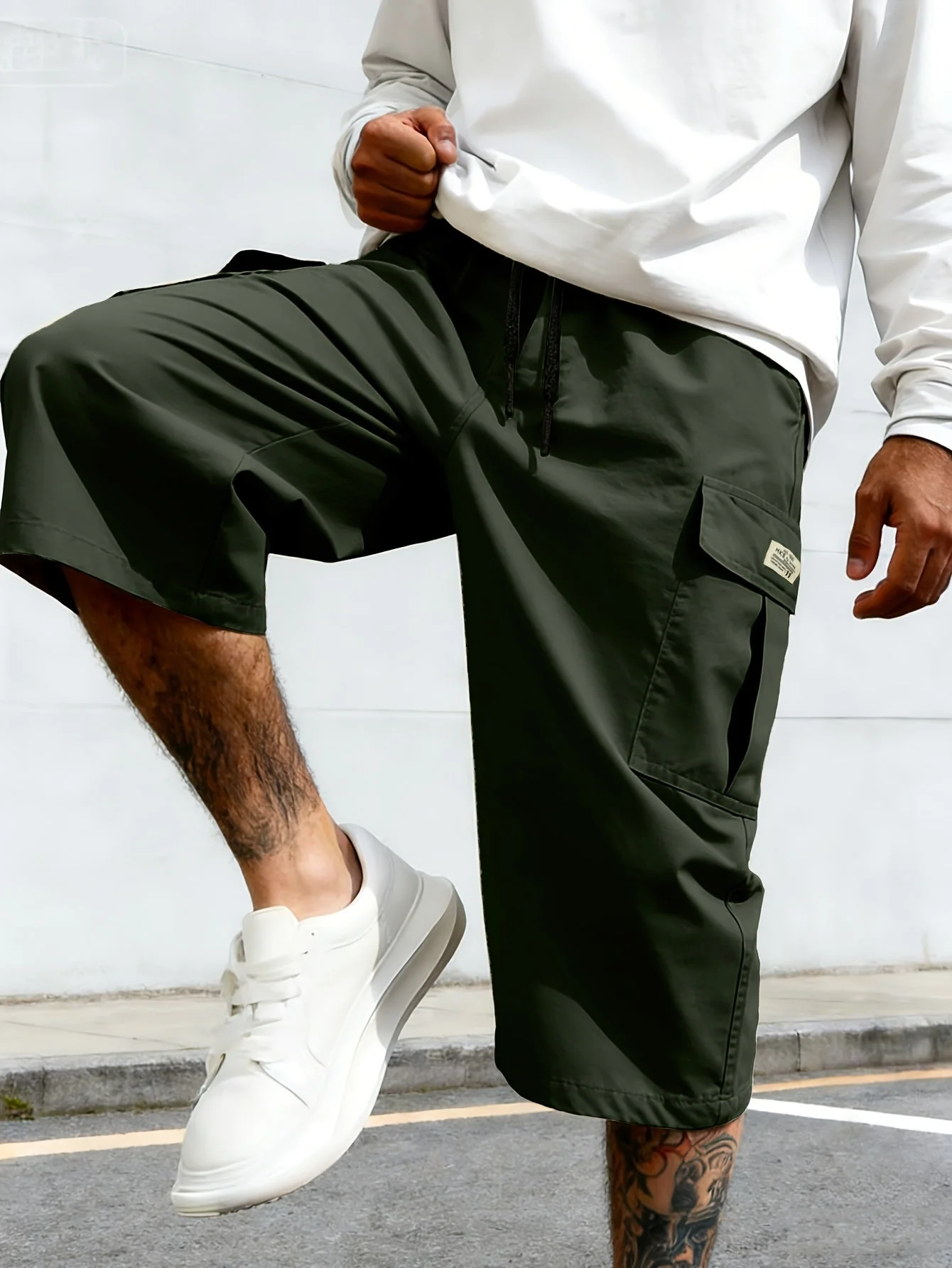 Bermuda cargo décontractée pour homme, style urbain polyvalent - Image 5