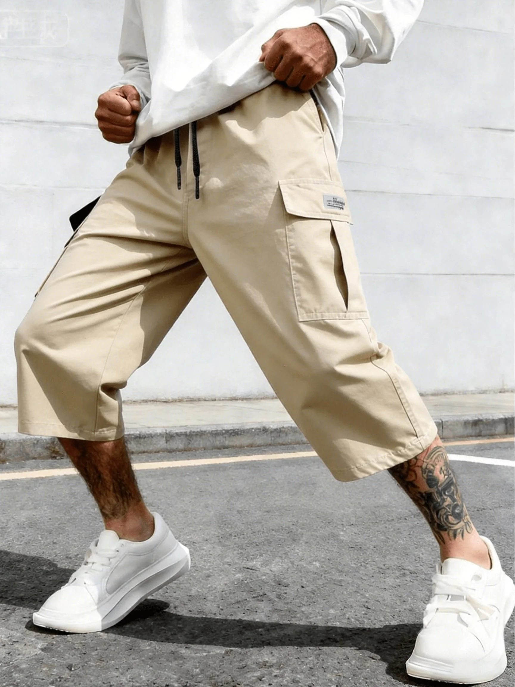 Bermuda cargo décontractée pour homme, style urbain polyvalent - Image 9