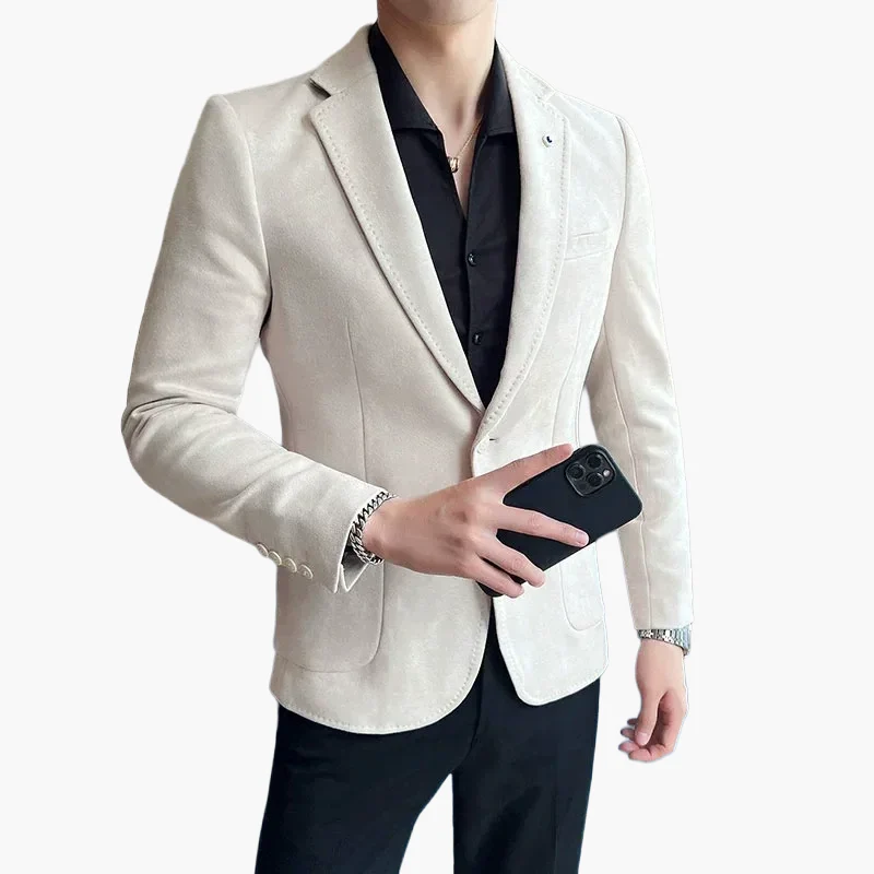 Blazer de Costume Homme Élégant Style Moderne pour Affaires et Soirées - Image 3