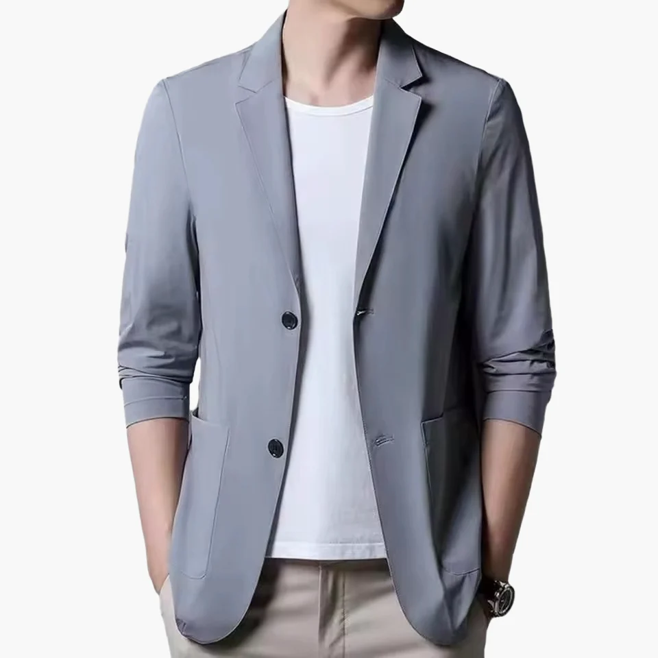 Blazer décontracté pour homme style moderne, idéal pour les occasions professionnelles et quotidiennes - Image 4