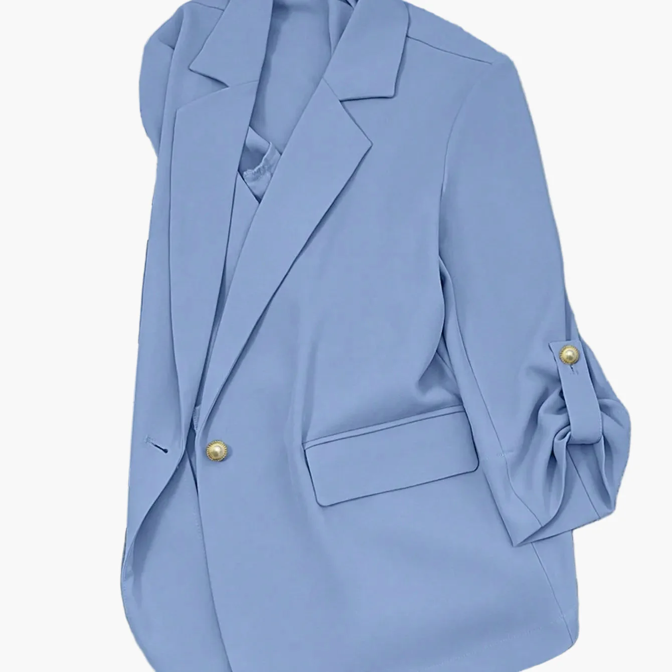 Blazer Femme Élégant Manches Longues Style Décontracté pour Bureau ou Sortie - Image 9