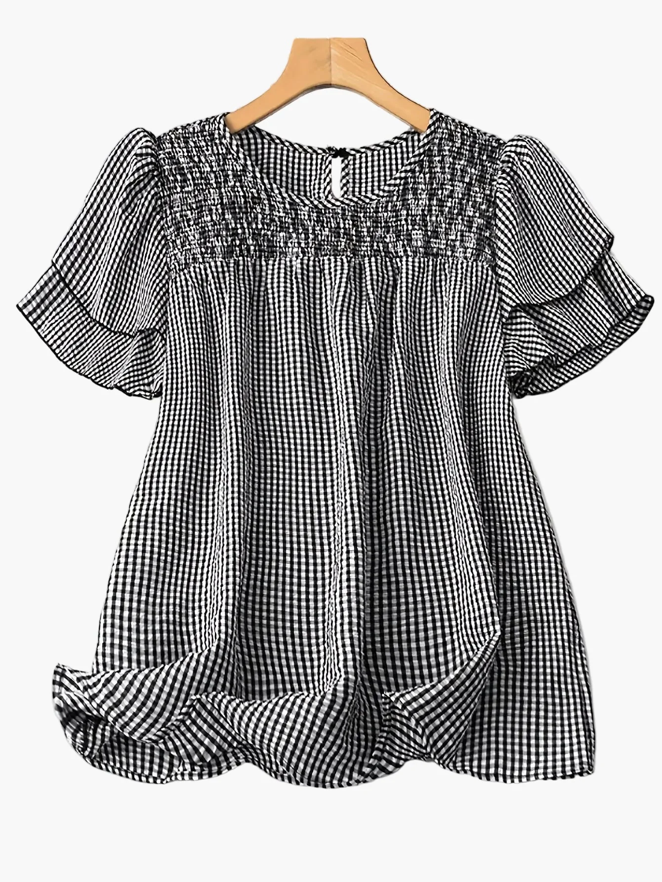 Blouse à carreaux style décontracté pour femme, idéale pour le printemps et l'été - Image 2