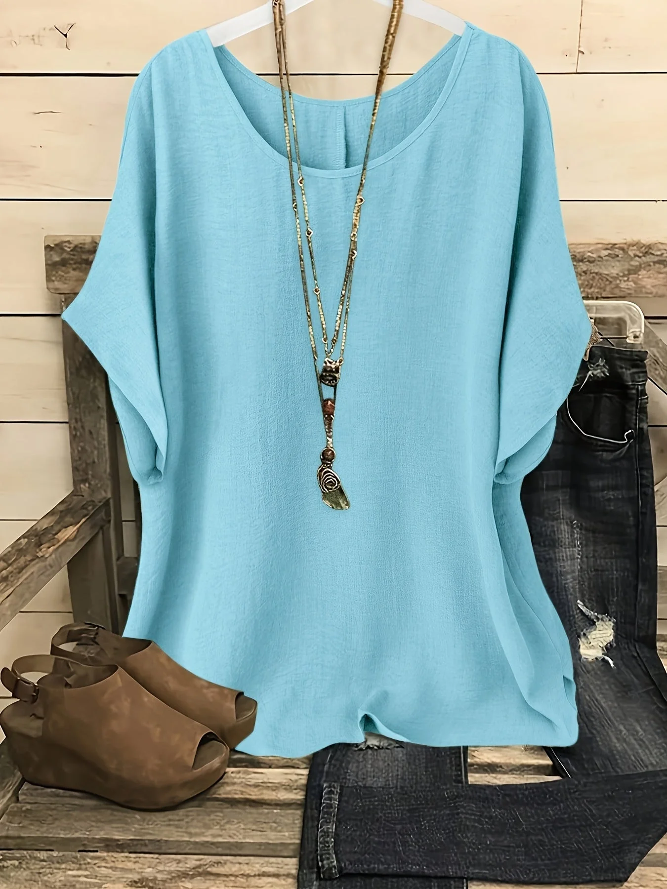 Blouse ample décontractée pour femme style bohème chic – idéale pour sorties et quotidien - Image 5