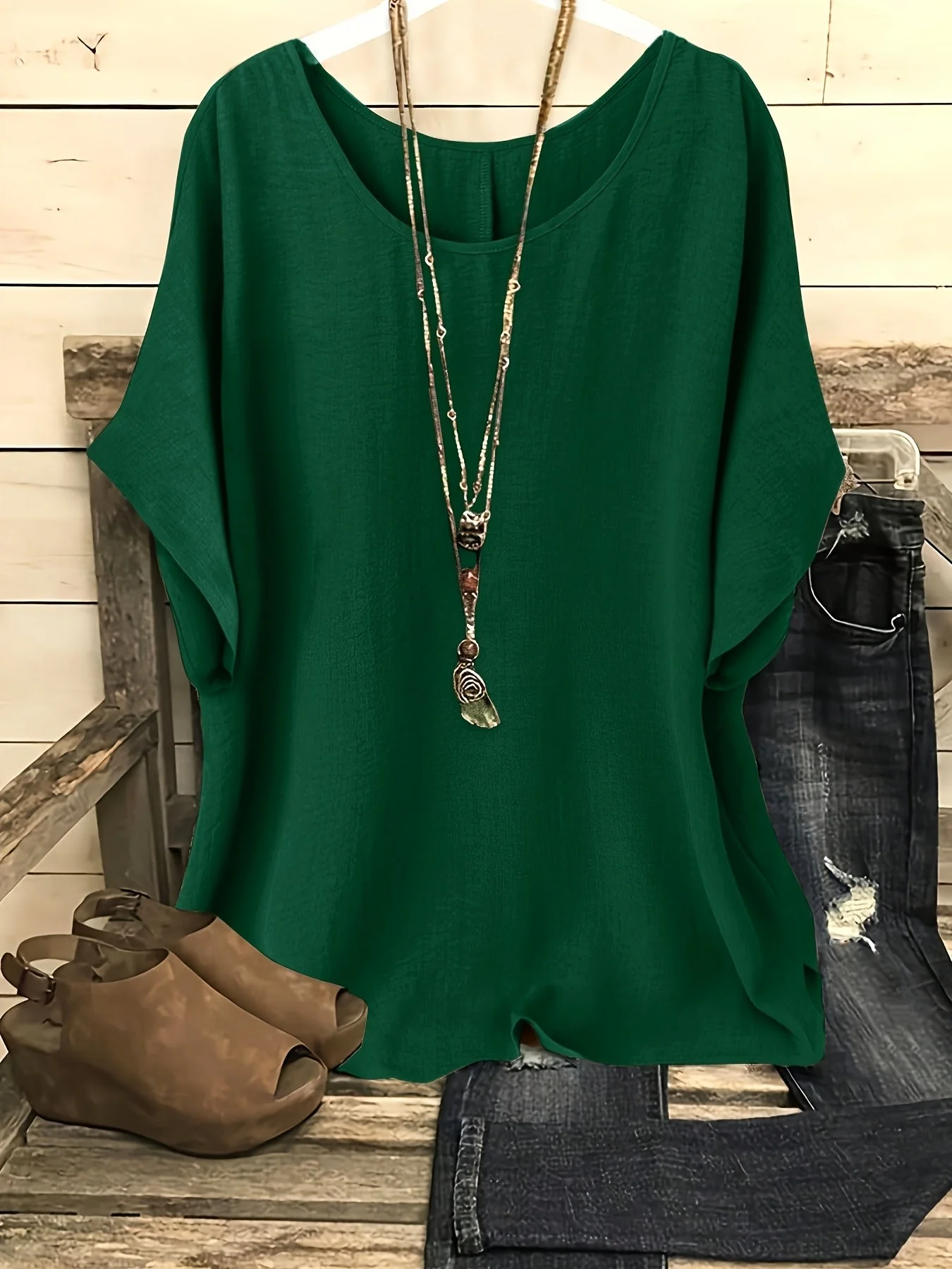 Blouse ample décontractée pour femme style bohème chic – idéale pour sorties et quotidien - Image 6